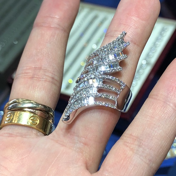 🛑Sold🛑Gorgeous 14k White Gold,3.04ct DiamondRing - Picture 4 of 8